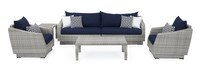 Cannes™ 6 Piece Sunbrella® Outdoor Sofa & Club Chair Set - Navy Blue