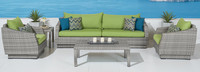 Cannes™ 6 Piece Sunbrella® Outdoor Sofa & Club Chair Set - Navy Blue