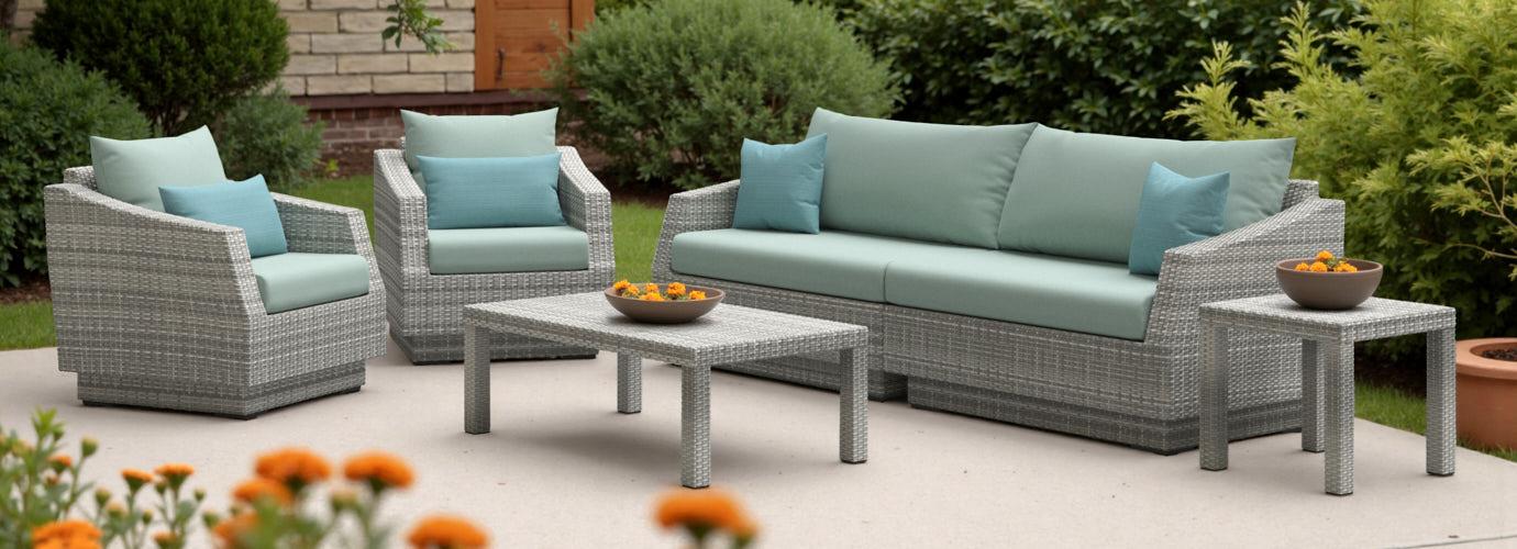 RST Brands Cannes Outdoor Sofa & Club Chair Set - Thumbnail 5