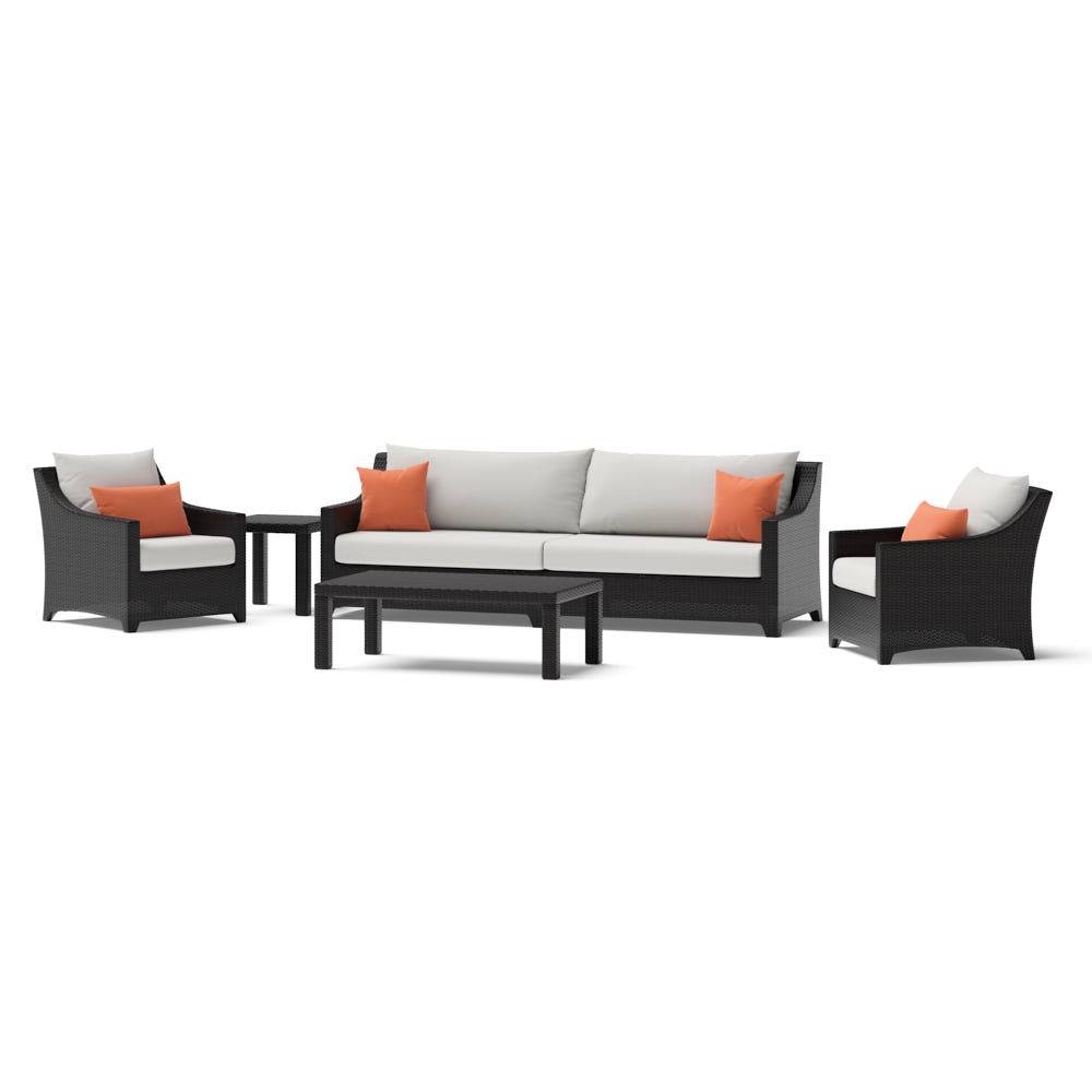 Deco™ 6 Piece Sunbrella® Outdoor Sofa & Club Chair Set - Cast Coral