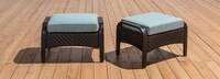 Barcelo™ Outdoor Patio Club Ottomans - Bliss Blue