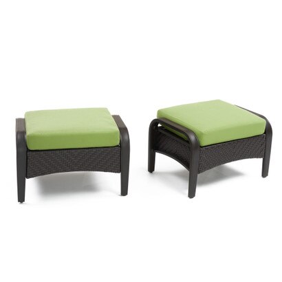 Barcelo™ Outdoor Patio Club Ottomans - Ginkgo Green