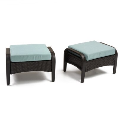 Barcelo™ Outdoor Patio Club Ottomans - Spa Blue