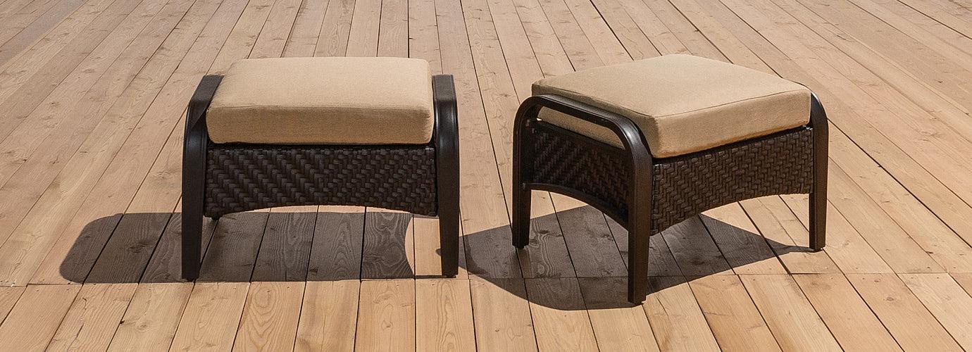 Barcelo Outdoor Patio Club Ottoman - Thumbnail 3