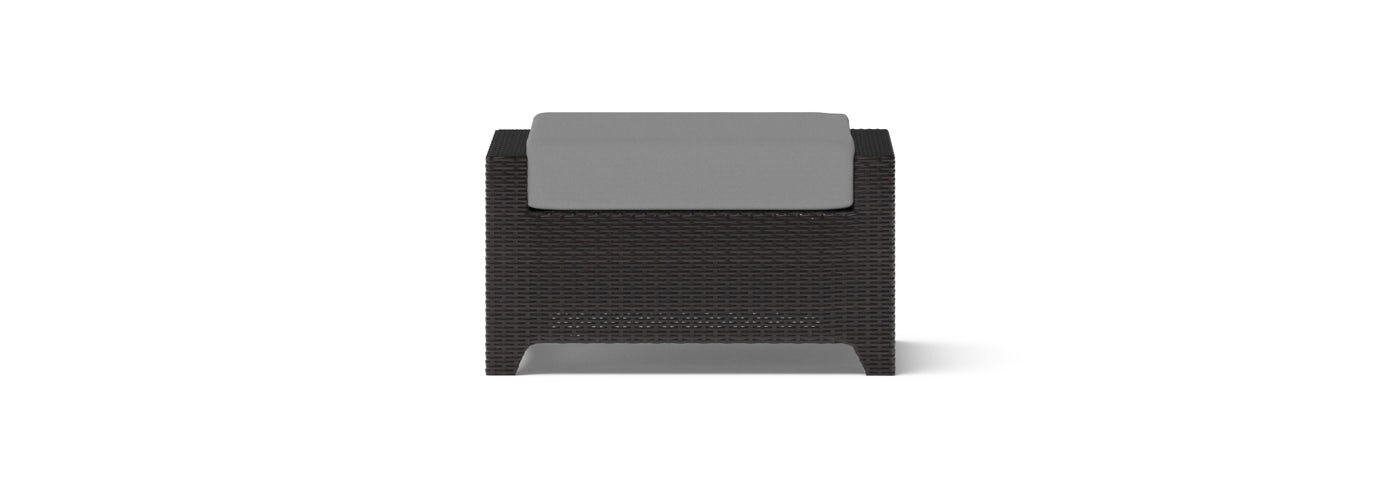 Deco™ 2 Piece Sunbrella® Outdoor Club Ottomans - Charcoal Gray