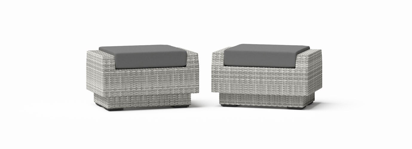 RST Brands Cannes Sunbrella Outdoor Club Ottoman - Thumbnail 3