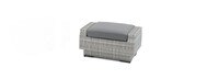 Cannes™ Set of 2 Sunbrella® Outdoor Club Ottomans - Charcoal Gray