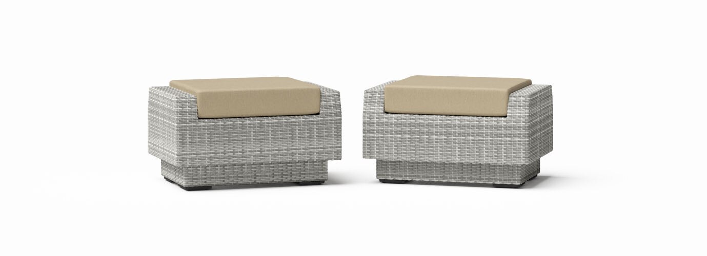 RST Brands Cannes Sunbrella Outdoor Club Ottoman - Thumbnail 4