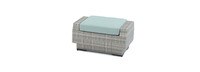 Cannes™ Set of 2 Sunbrella® Outdoor Club Ottomans - Spa Blue