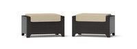 Deco™ Set of 2 Sunbrella® Outdoor Club Ottomans - Maxim Beige