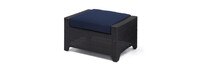 Deco™ Set of 2 Sunbrella® Outdoor Club Ottomans - Navy Blue