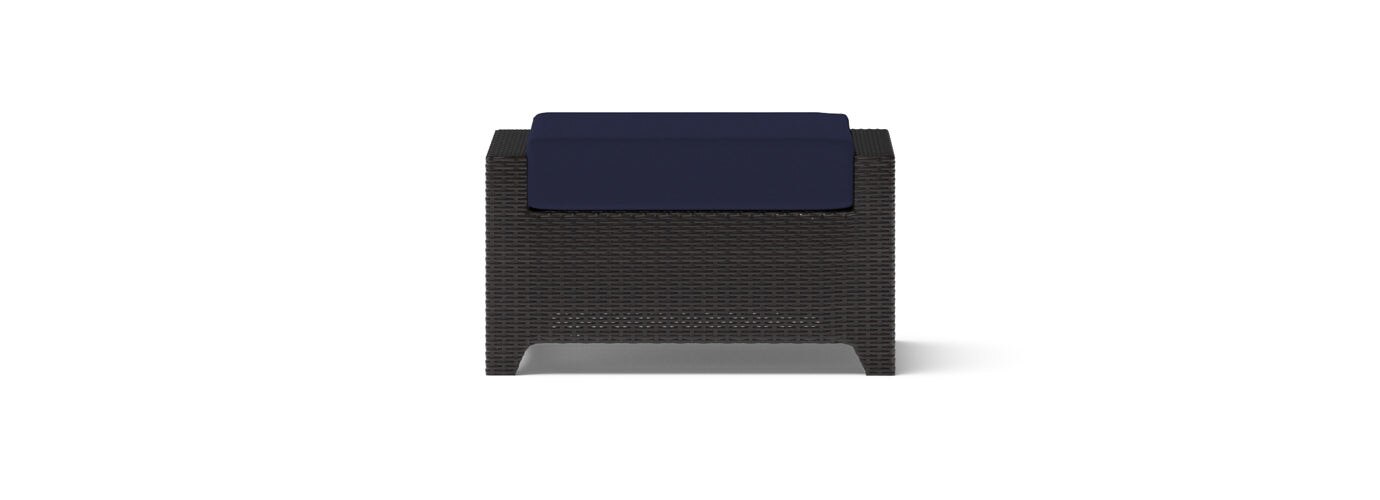 Deco™ 2 Piece Sunbrella® Outdoor Club Ottomans - Navy Blue
