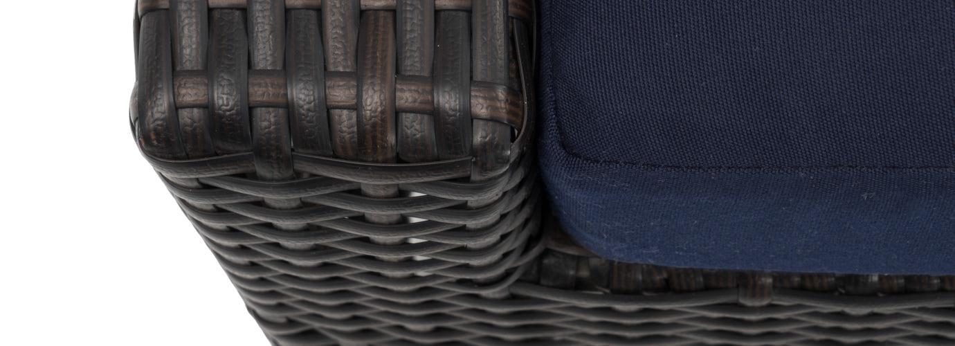 Deco™ 2 Piece Sunbrella® Outdoor Club Ottomans - Navy Blue