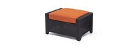 Deco™ Set of 2 Sunbrella® Outdoor Club Ottomans - Tikka Orange