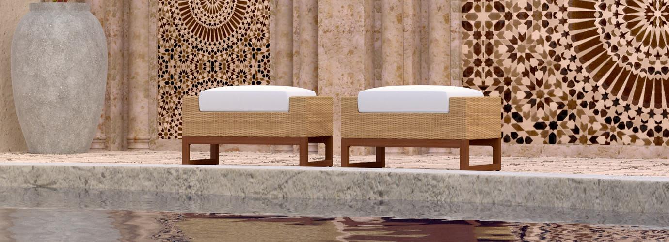 RST Brands Mili Club Ottoman - Thumbnail 5