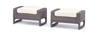 Milea™ Set of 2 Sunbrella® Outdoor Ottomans - Natural Beige