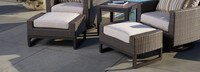 Milea™ Set of 2 Sunbrella® Outdoor Ottomans - Natural Beige