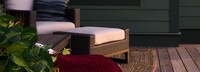 Milea™ Set of 2 Sunbrella® Outdoor Ottomans - Natural Beige