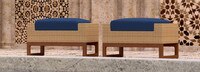 Mili™ Club Ottomans - Navy Blue