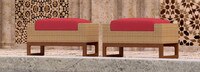 Mili™ Club Ottomans - Sunset Red