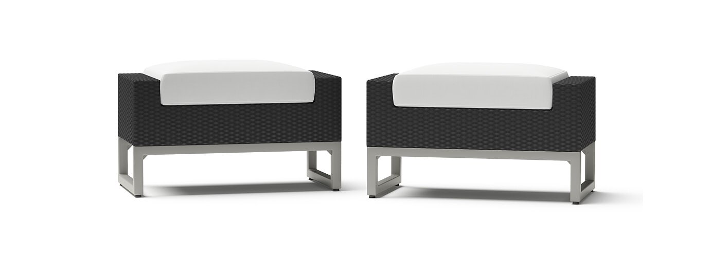 RST Brands Milo Outdoor Ottomans - Thumbnail 2
