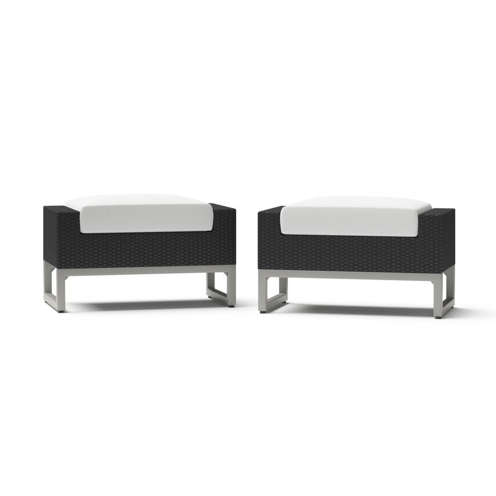 Milo™ Espresso Ottomans - Bliss Linen