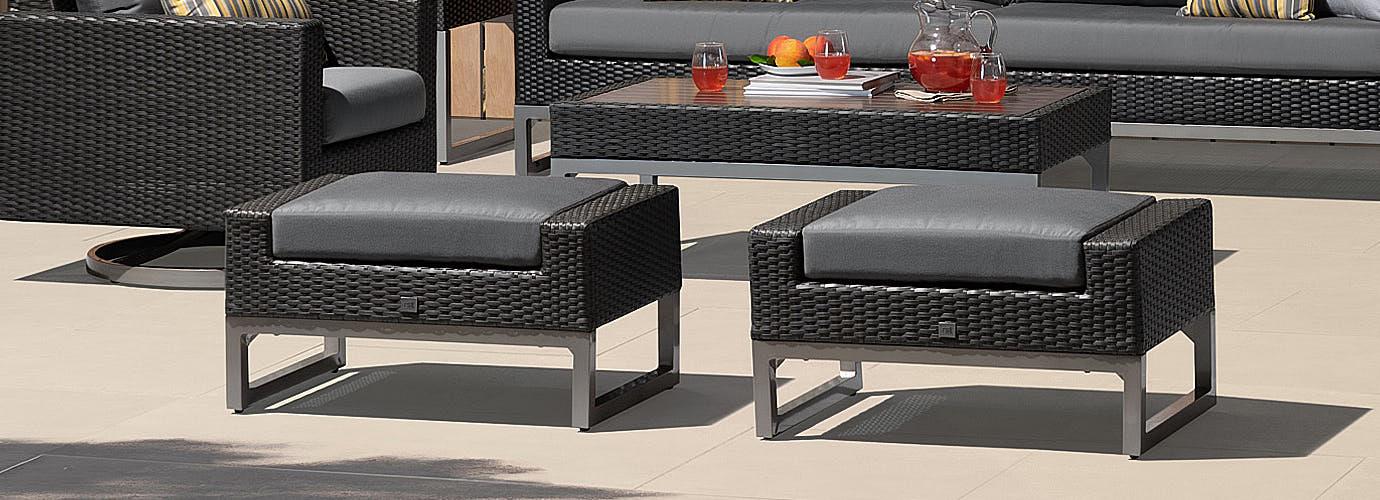 RST Brands Milo Outdoor Ottomans - Thumbnail 4