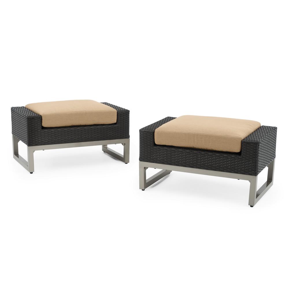 Milo Espresso Ottomans - Maxim Beige