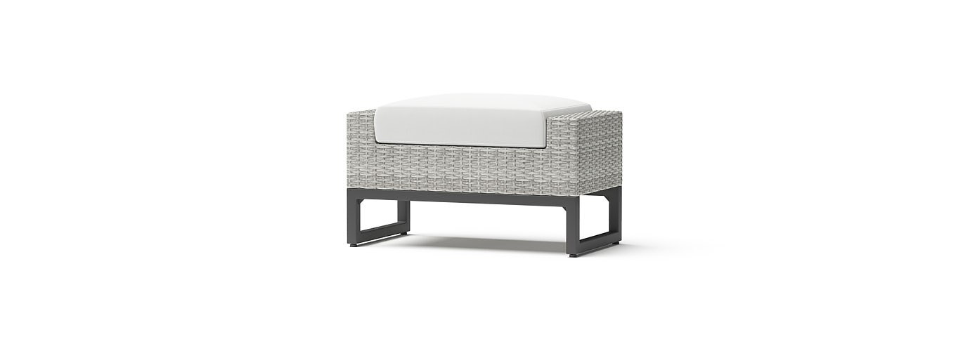 RST Brands Milo Sunbrella Outdoor Ottoman - Thumbnail 3
