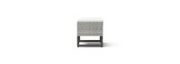 Milo™ Gray Set of 2 Sunbrella® Outdoor Ottomans - Bliss Linen