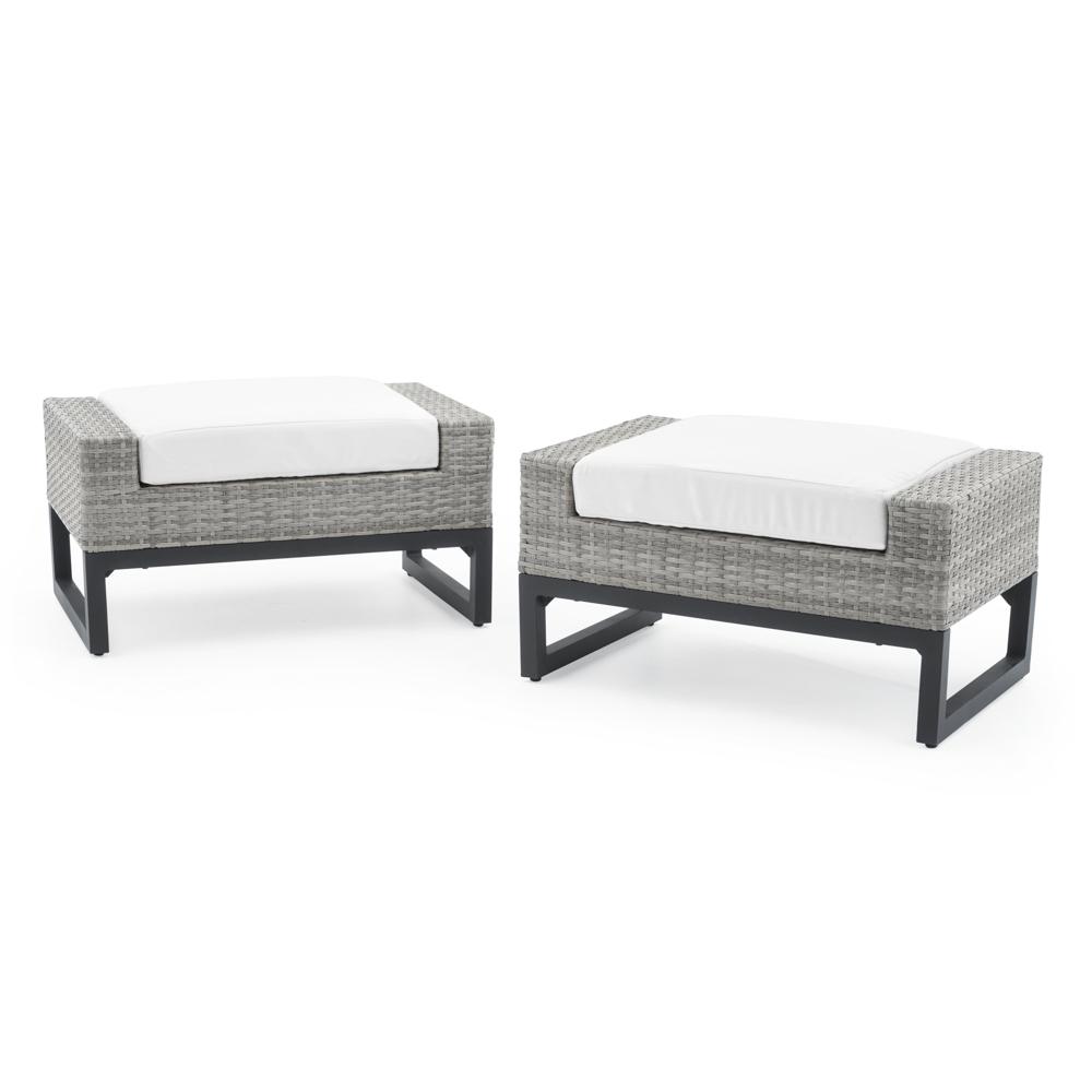 Milo™ Gray Ottomans - Moroccan Cream