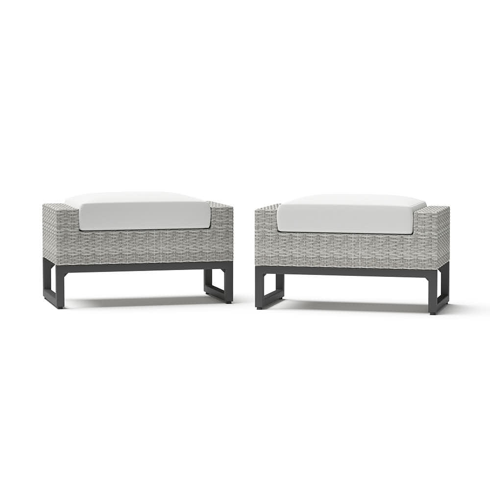 Milo™ Gray Ottomans