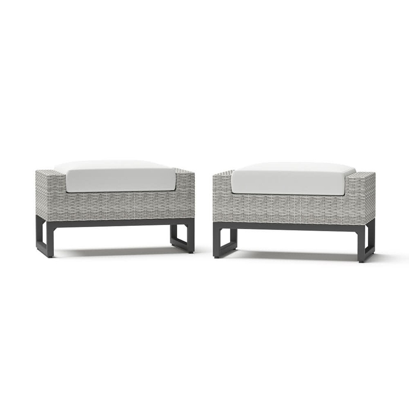 Milo™ Gray Ottomans