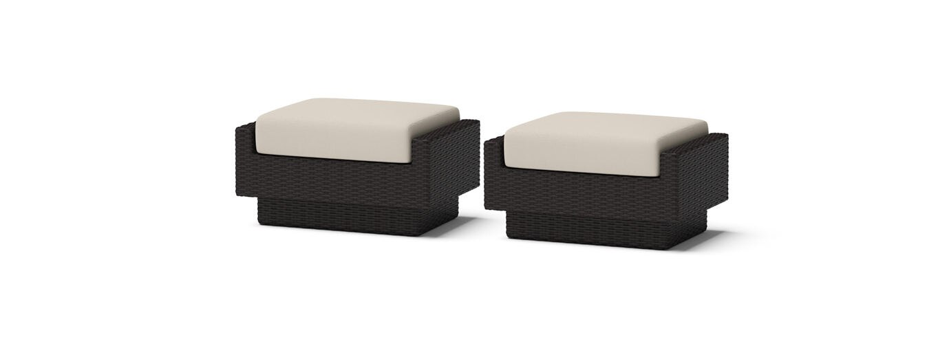 RST Brands Portofino Comfort Outdoor Club Ottomans