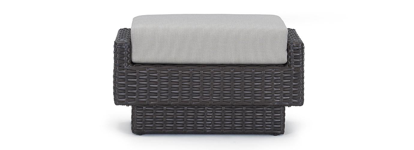 Portofino Comfort Set of 2 Sunbrella Outdoor Club Ottomans - Thumbnail 5