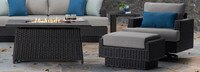 Portofino® Repose Set of 2 Sunbrella® Outdoor Club Ottomans - Dove