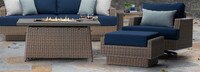Portofino® Repose Set of 2 Sunbrella® Outdoor Club Ottomans - Laguna Blue