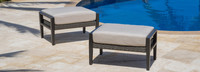 Vistano™ Set of 2 Sunbrella® Outdoor Club Ottomans - Gray