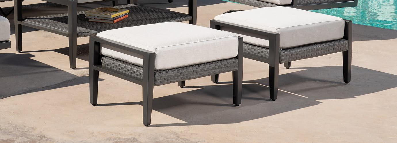 RST Brands Vistano Outdoor Club Ottoman - Thumbnail 2