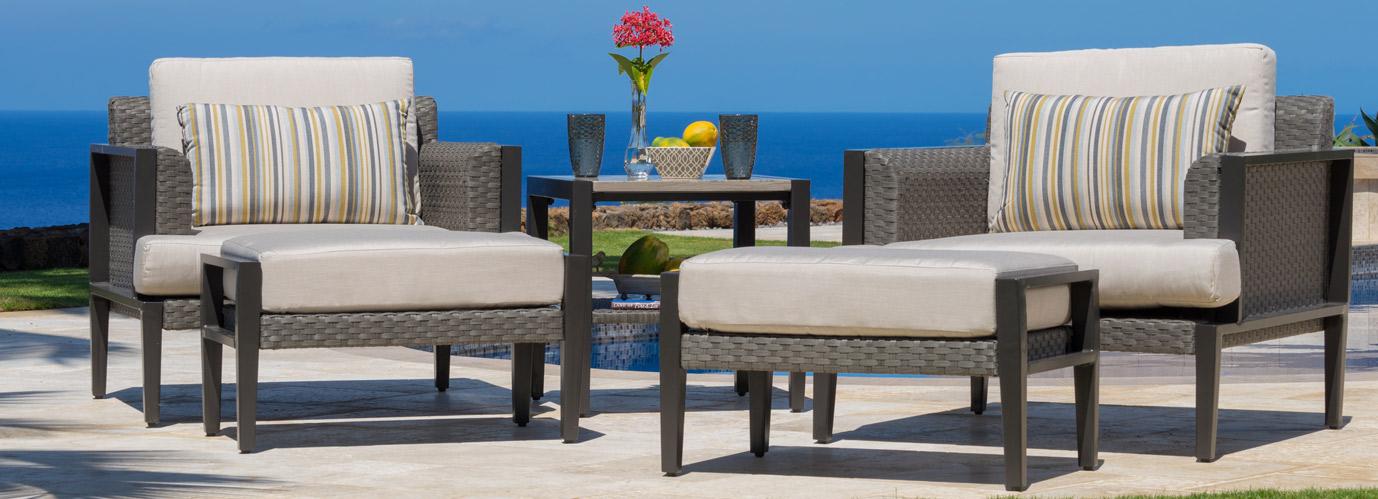 RST Brands Vistano Outdoor Club Ottoman - Thumbnail 4
