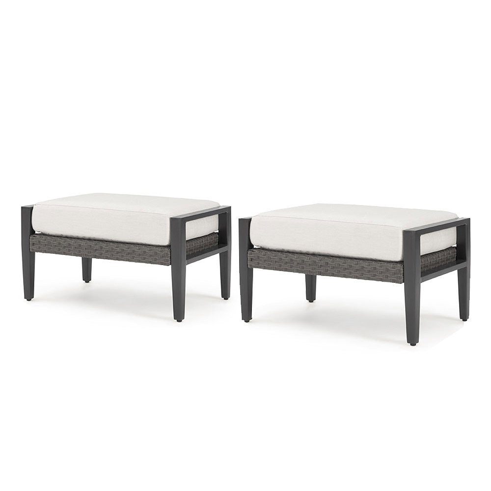 Vistano™ Set of 2 Sunbrella® Outdoor Club Ottomans - Gray