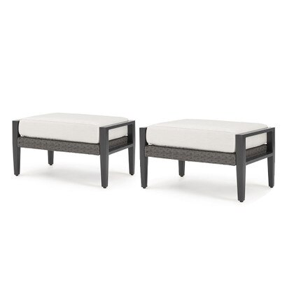 Vistano™ Set of 2 Sunbrella® Outdoor Club Ottomans - Gray