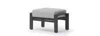 Portofino® Repose Set of 2 Sunbrella® Outdoor Club Ottomans - Dove Gray
