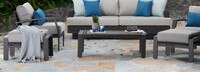 Portofino® Repose Set of 2 Sunbrella® Outdoor Club Ottomans - Dove Gray