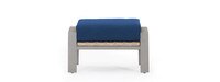 Portofino® Repose Set of 2 Sunbrella® Outdoor Club Ottomans - Laguna Blue