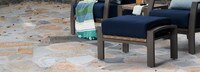 Portofino® Repose Set of 2 Sunbrella® Outdoor Club Ottomans - Laguna Blue