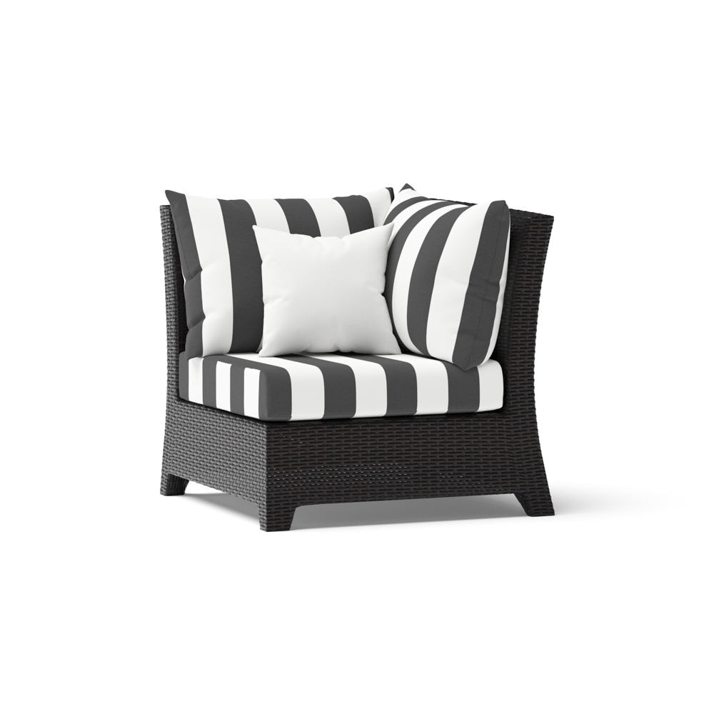 Deco™ Sunbrella® Outdoor Corner Chair - Canvas Cabana