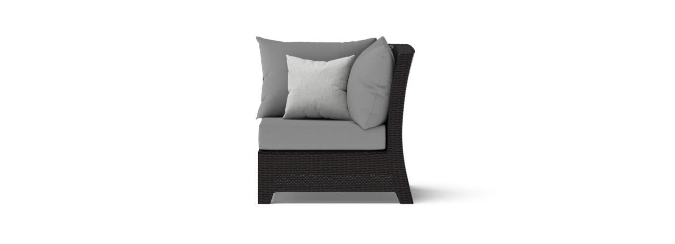 Deco™ Sunbrella® Outdoor Corner Chair - Charcoal Gray