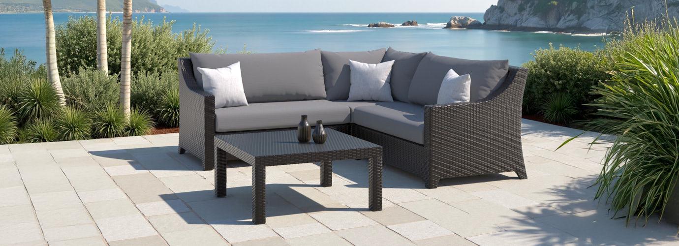 Deco™ Sunbrella® Outdoor Corner Chair - Charcoal Gray