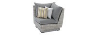 Cannes™ Sunbrella® Outdoor Corner Chair - Charcoal Gray